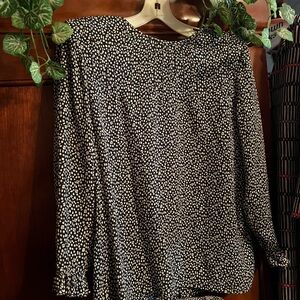 Vintage Valentino Miss V collarless long sleeve Blouse Luxe